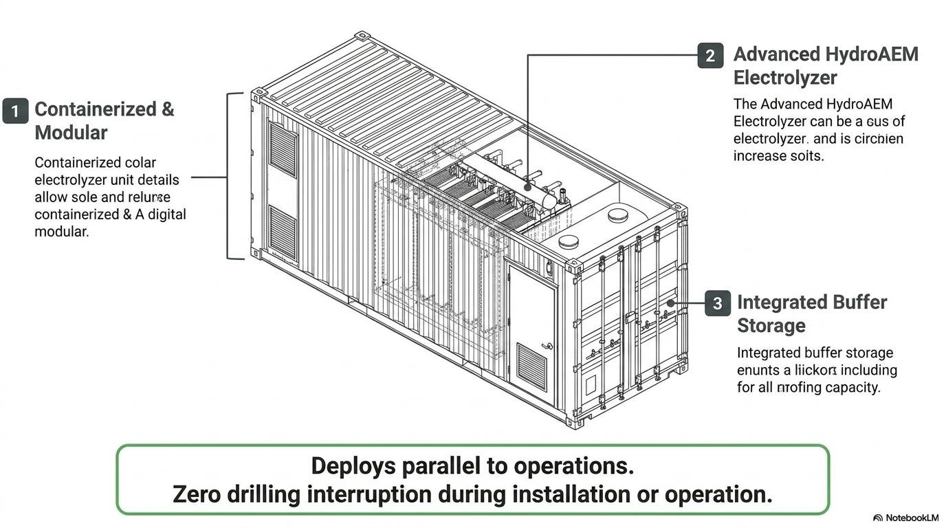 HydroThermIA containerized modular electrolyzer system